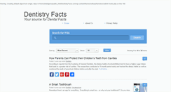 Desktop Screenshot of dentistryfacts.com