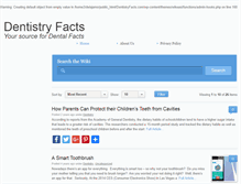 Tablet Screenshot of dentistryfacts.com